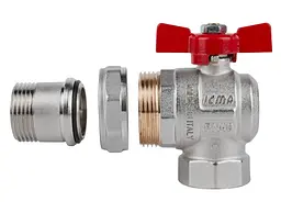 Кран кульовий Icma FAR. ROSSA 1" кутовий №361 (87361AF11) - мініатюра 3