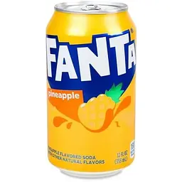 Напій Fanta pineapple зі смаком ананасу газований 355 мл