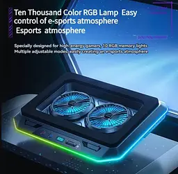 Охолоджувальна підставка для ноутбука 17.3 дюйма Ice Coorel A-5 2xfan 2300RPM - мініатюра 7