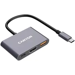 Концентратор Canyon hub DS-4 3in1 USB-C Grey (CNS-TDS4) - мініатюра 4