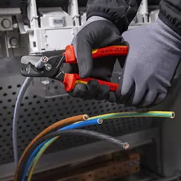 Ножницы для резки кабелей StepCut XL, Ø35мм/120мм², 225мм VDE KNIPEX 95 18 225, фосфатированные - мініатюра 3
