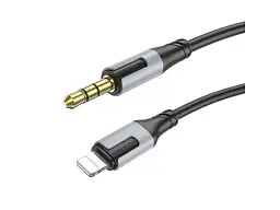 Кабель Borofone BL19 Creator Digital Audio Conversion Cable Lightning to AUX 1m Black (6941991108327)