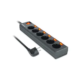 Мережевий фільтр живлення REAL-EL RS-6 EXTRA 3m, black (EL122300002) - мініатюра 5