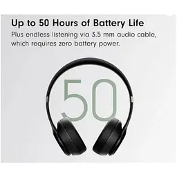 Бездротові навушники Beats Solo 4 Matte Black (чорні) MUW23 - мініатюра 7