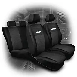 Чохли для сидінь модельні Chevrolet Lacetti Gentra комплект Чорно-Сірий
