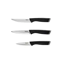 Набір ножів Essential, 3шт, нержавіюча сталь, пластик, чорний Tefal kuh0014557 - мініатюра 8
