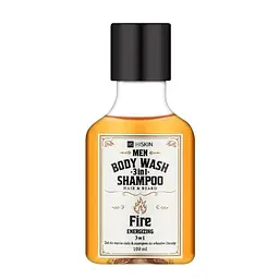 Гель для душу 3в1 Палаючий Віскі Body Wash and Hair and Beard Shampoo Whisky Fire HiSkin 100 мл