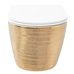 Підвісний унітаз Rea Carlo Flat brush gold REA-C6942, Золотий - мініатюра 2
