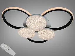 Стельова LED-люстра Dia 2562WH+BK DIMMER — біло-чорна, 82 Вт, 60 см - мініатюра 2