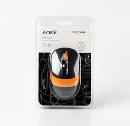 Миша Fstyler FG10 2000dpi Black+Orange, USB A4Tech teh0033415 - мініатюра 6
