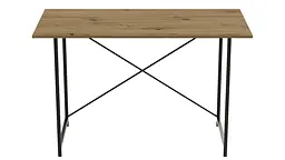 Стіл письмовий Line Лайт Ferrum-decor 750x1000x500 Чорний метал ДСП Дуб Артізан 16 мм (FRD-104841) - мініатюра 3