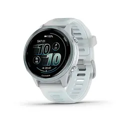 Смарт-часи Garmin Forerunner 570 (42 мм) алюмінієвий безель небесно-блакитний з біло-блакитним ремінцем