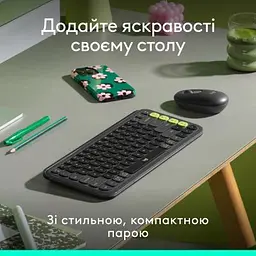 Комплект Logitech POP Icon Combo Bluetooth UA Graphite (920-013156) - мініатюра 2