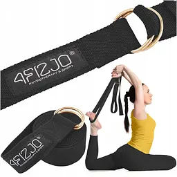 Ремінь для йоги 4FIZJO 300 см 4FJ0524 Black (P-5907739315397) - мініатюра 2