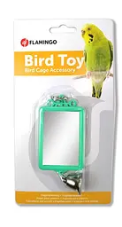 Іграшка для птахів Flamingo Mirror Straight+Bell Дзеркало з дзвіночком 6х8 см 100290