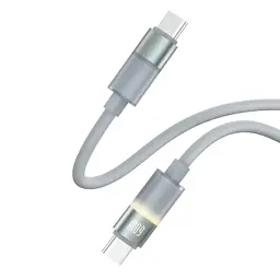 Дата кабель USB-C to USB-C 1.0m 3A 60W warm light gray ColorWay (CW-CBPDCC092-GR) - мініатюра 3