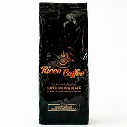 Кава в зернах Ricco Coffee Super Aroma Black 225 г (60/40)