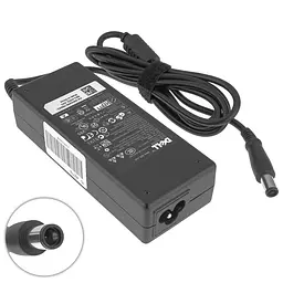 Блок живлення для ноутбука Dell 19.5V, 4.62A, 90W, 7.4x5.0-PIN, 3 hole, black (без кабеля !) - мініатюра 2