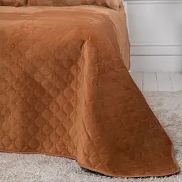 Покривало ТЕП Velour ромб круглий 260х240 см кавове (4-00518_22390) - мініатюра 3