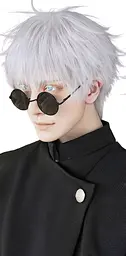 Перука чоловіча косплей аніме Gintama 12 см Сіра