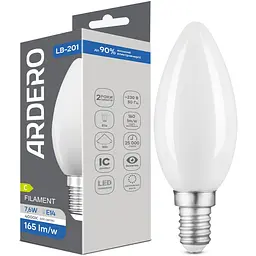 Світлодіодна лампа Ardero LB-201 7,6 Вт E14 4000 K матована (81009)