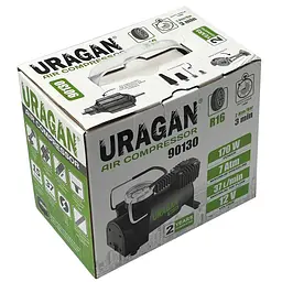 Автомобільний компресор URAGAN 12v 14А 37л/хв 170Вт 1 м шланг (90130) - мініатюра 6