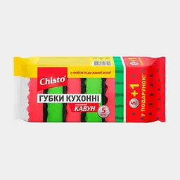 Губка кухонна CHISTO 6шт Кавун