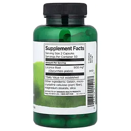 Корінь солодки Licorice Root 450 mg, 100 капсул Swanson vit0004313 - мініатюра 2