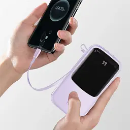 Power Bank Baseus Qpow Digital Display 10000mAh 15W with Lightning Cable (PPQD050105) Purple EU - мініатюра 5