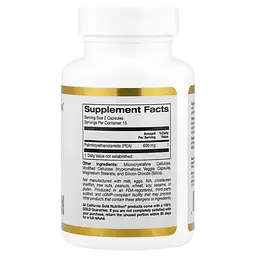 Для суглобів та зв'язок PEA 600 mg 30 рослинних капсул California Gold Nutrition vit0006046 - мініатюра 2