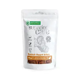 Ласощі для собак Nature's Protection Superior Care Snacks Rabbit Heart Bites серце кролика з куркою, 75 г