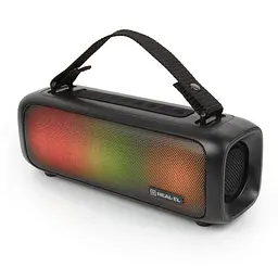 Портативная колонка REAL-EL RX717 8W Bluetooth TWS, RGB, Black