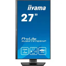 Монітор 27" Iiyama ProLite XUB2797QSNP-B1 QHD IPS 100Hz (XUB2797QSNP-B1) - мініатюра 4