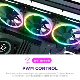 Вентилятор NZXT F140RGB Duo - 140mm Dual-sided RGB Fan - Single Pack (Black) (RF-D14SF-B1) - мініатюра 6