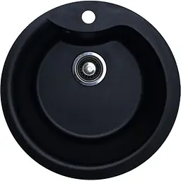 Кухонна мийка Adamant WAVE антрацит d 485x210 мм, без крила d 48