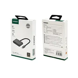 USB-хаб UGREEN USB-C to HDMI + VGA +USB 3.0 Adapter with PD (Space Gray) (UGR-50505) - мініатюра 2