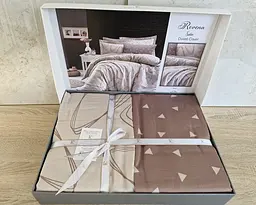 Турецька постільна білизна First Choice Cotton Satin Rovena Soil євро - мініатюра 2
