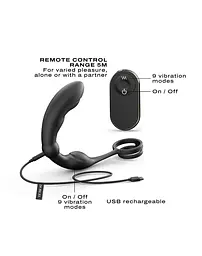 Ерекційне кільце зі стимулятором простати Dorcel P- Ring 18 см чорний - мініатюра 6