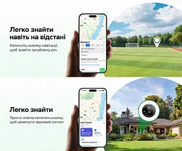Bluetooth-трекер для пошуку речей UGREEN FineTrack 2 FT309 AirTag пошукова мітка Apple Find My для iPhone з iOS 14.5 або новішою та iPad з iPadOS 14.5 або новішою звуковий пошук поблизу до 110 дБ сповіщення про залишену річ режим втрати з контактними даними власника пошук через Apple Watch після налаштування захист від пилу та води IP68 до 7 років роботи батарея без можливості заміни та заряджання флуоресцентне оформлення чорний (95020) - мініатюра 6