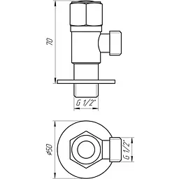 Кран кульовий кутовий Q Professional 1/2″х1/2″ NV-QP888 000017332 - мініатюра 5