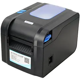 Друкарка етикеток Xprinter XP-370B (термодрук, 152 мм/с, стрічка 82 мм, 203 DPI, USB+Serial, чорний) - мініатюра 2