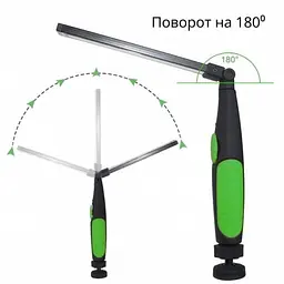 Ліхтар акумуляторний WORKLIGHT-W55-COB поворот 180o з магнітом зелений - мініатюра 3