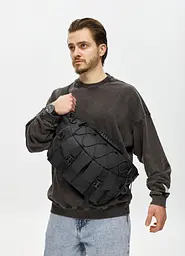 Чоловіча cумка-бананка під ноутбук Sambag Urban Pro чорна 46 × 26 см (51411264m)