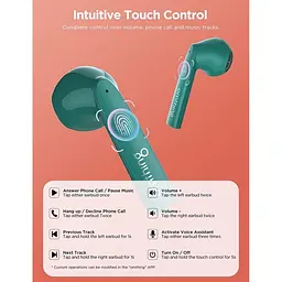 Бездротові навушники 1MORE Omthing Air Free Pods, BT5.0, ENC, Qi, TWS, 400mAh, 5h, (EO005) green UA UCRF - мініатюра 3