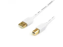 Кабель ATCOM (14370) USB 2.0 AM/BM, 0.8м, білий