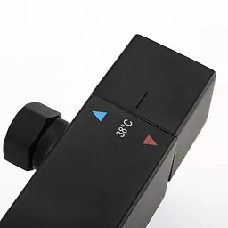 Душова система Gappo G2417-60 термостат, вилив - перемикач на лійку, чорний, Чорний матовий - мініатюра 4