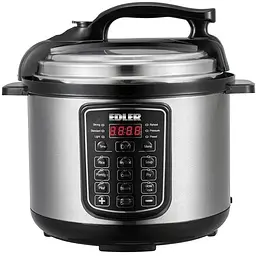 Мультиварка-скороварка Edler ED-PC1806 Black/Silver 900W кнопкове управління чаша 5л дисплей 16 програм