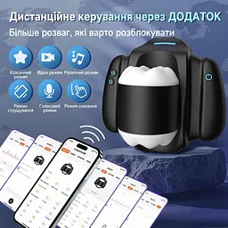 Автоматичний мастурбатор HANDYCUM з тримачем для телефону 9 режимів 3 швидкості TPE Чорний - мініатюра 9