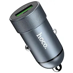Автомобільний зарядний пристрій Hoco Z32 1USB QC3.0 Grey - мініатюра 2