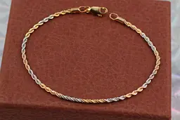 Браслет Xuping Jewelry канатик комбінований 19 см золотистий